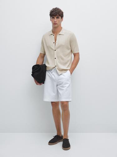 Sobrecamisa punto trenzado - Hielo de Zara - Imagen 0