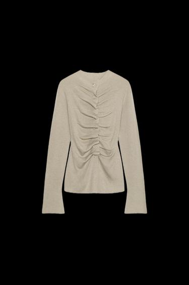 CHAQUETA DRAPEADA PUNTO - Arena de Zara