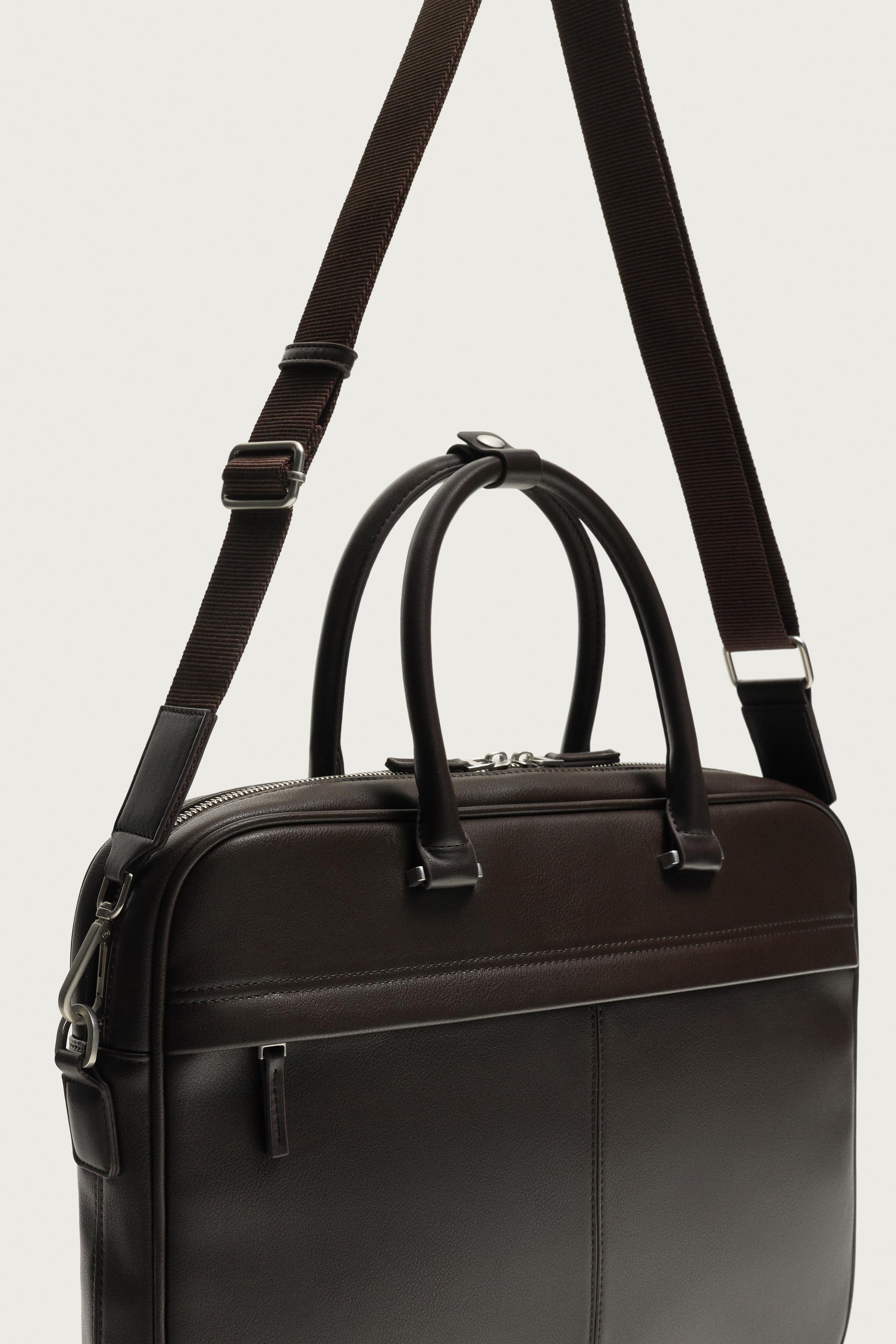 TEXTURED BRIEFCASE - Brown | ZARA Curaçao / Curazao