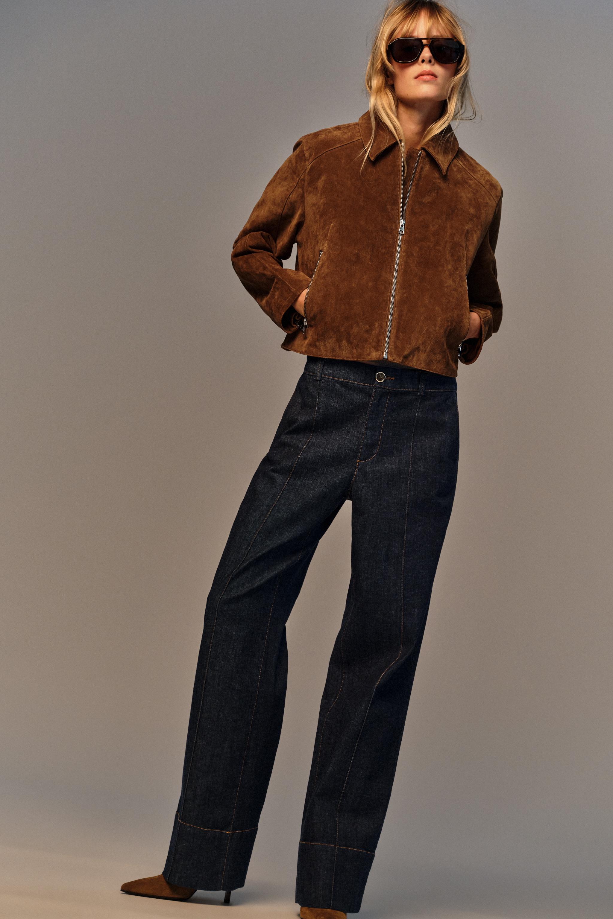 希少✨未使用級♢ZARA シルバーコーティング フレア デニム ウエスト42 ZARAザラ ハイライズミニフレアデニムパンツジーンズ ストレッチ