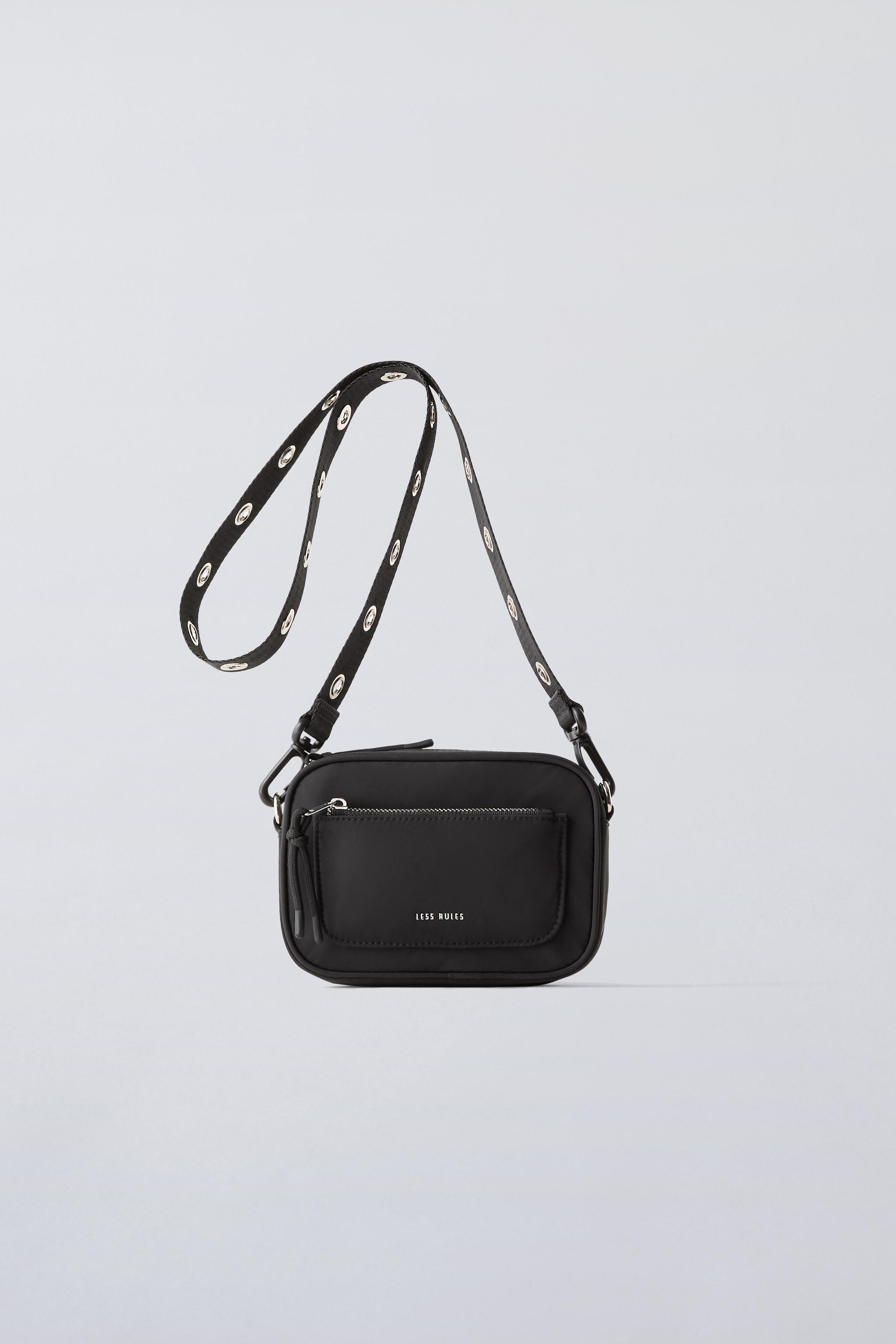 Zara studded black crossbody bag sale