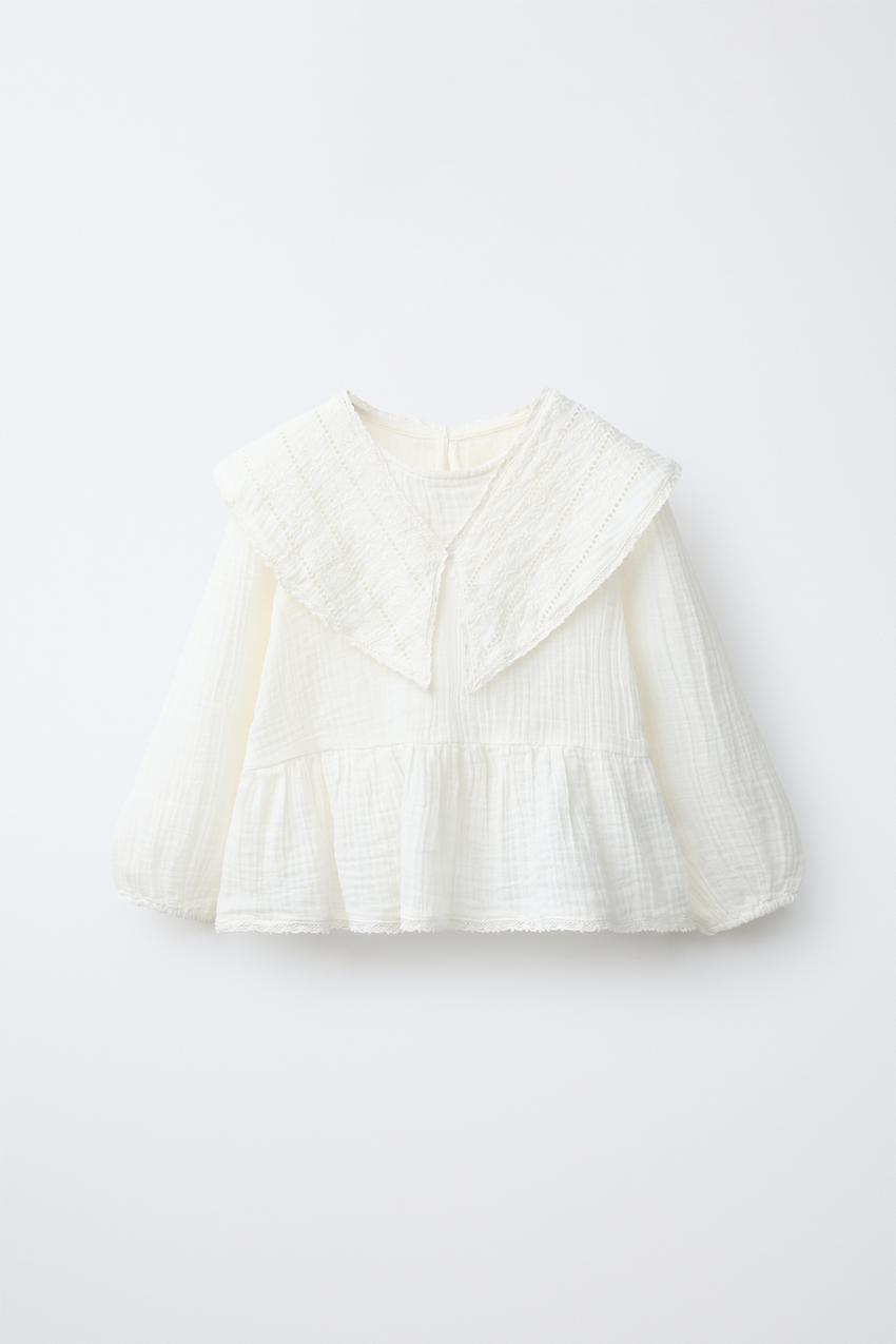 テクスチャー入りロマンティックブラウス - エクリュ | ZARA Japan / 日本