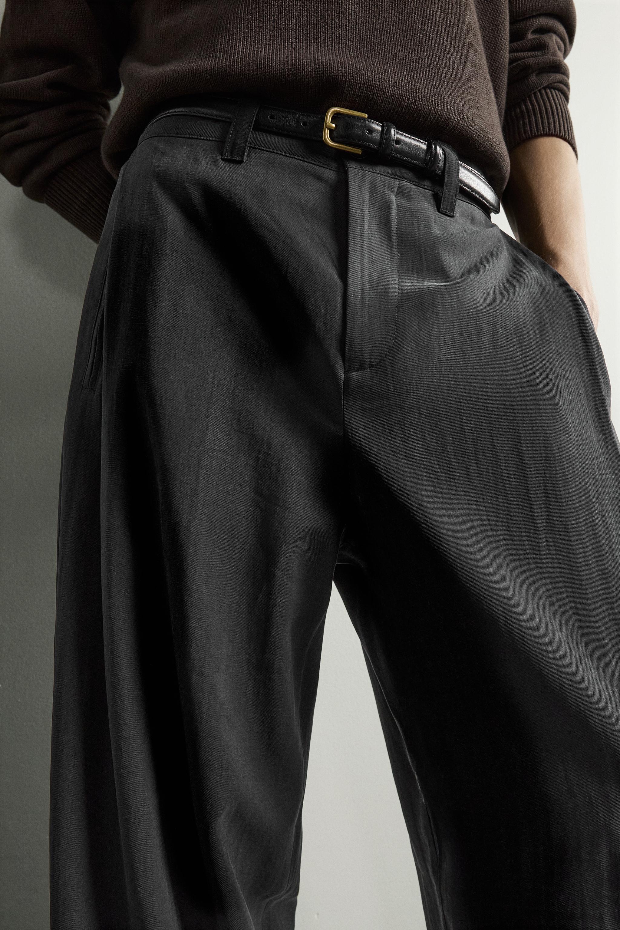 FLOWY SIDE PLEAT PANTS
