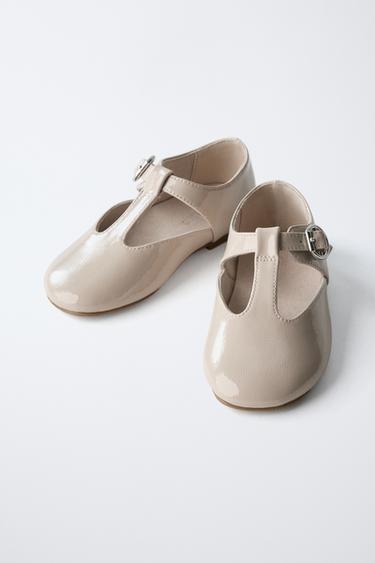 PATENT T-BAR BALLERINAS - Ecru White by Zara - Image 2