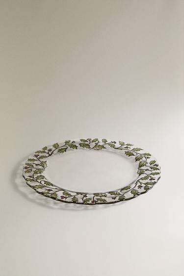 SOUS-ASSIETTE VERRE FEUILLE HOUX NOËL - 990 de Zara - Image 1