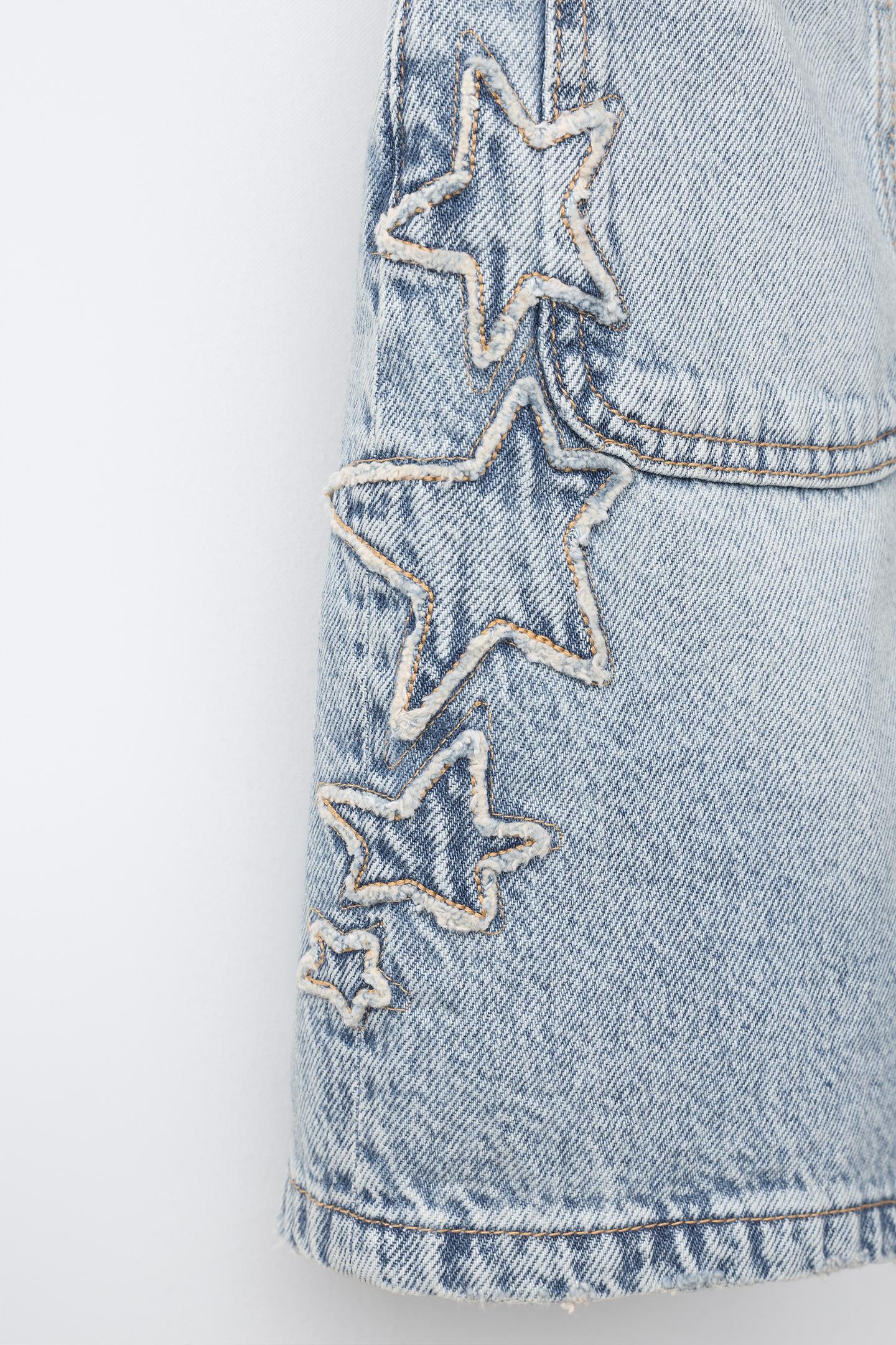Детские шорты Zara Star Denim Shorts, цвет: Синий — фото 5