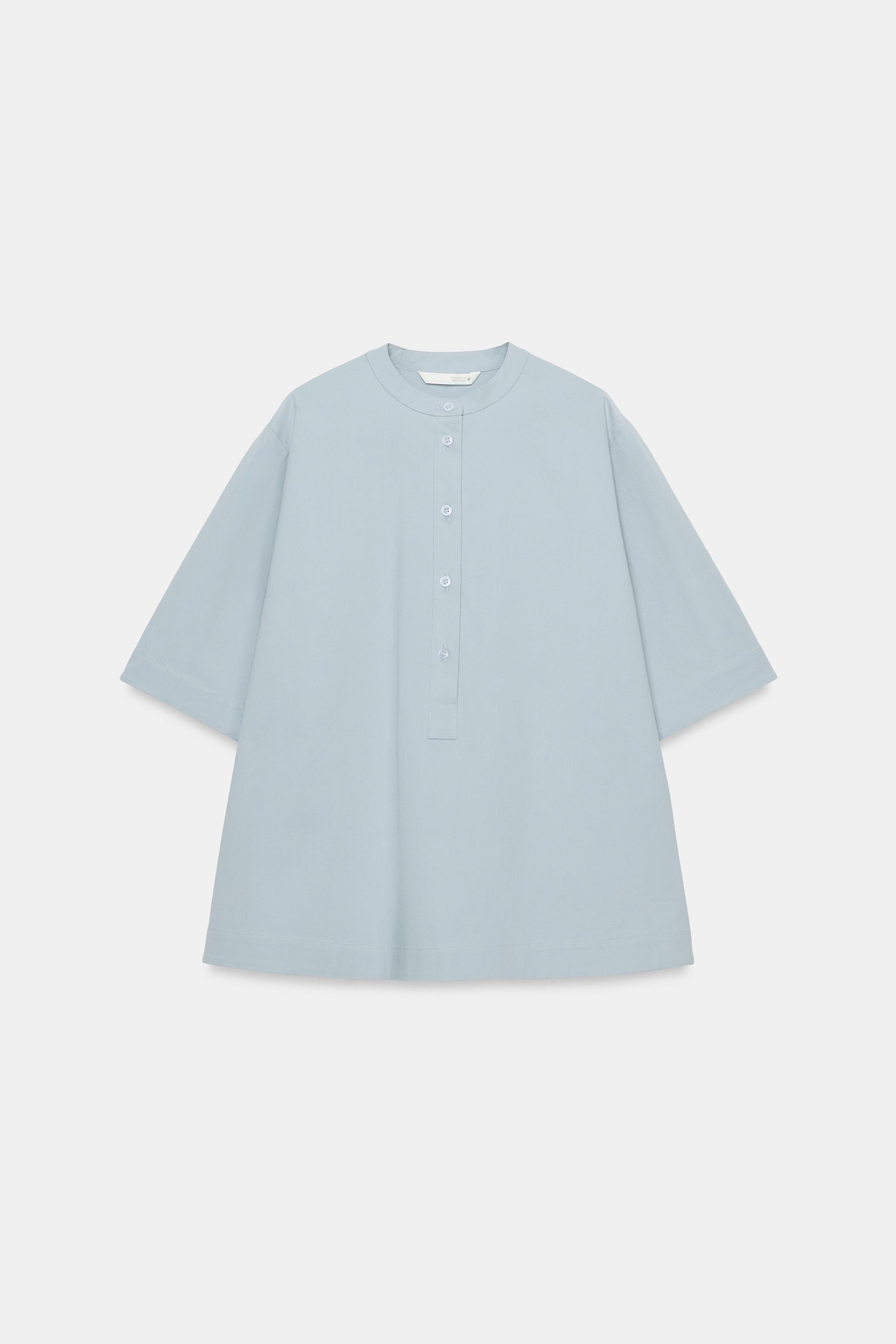 Женские рубашки Zara ZW COLLECTION SHORT SLEEVE SHIRT — фото 4