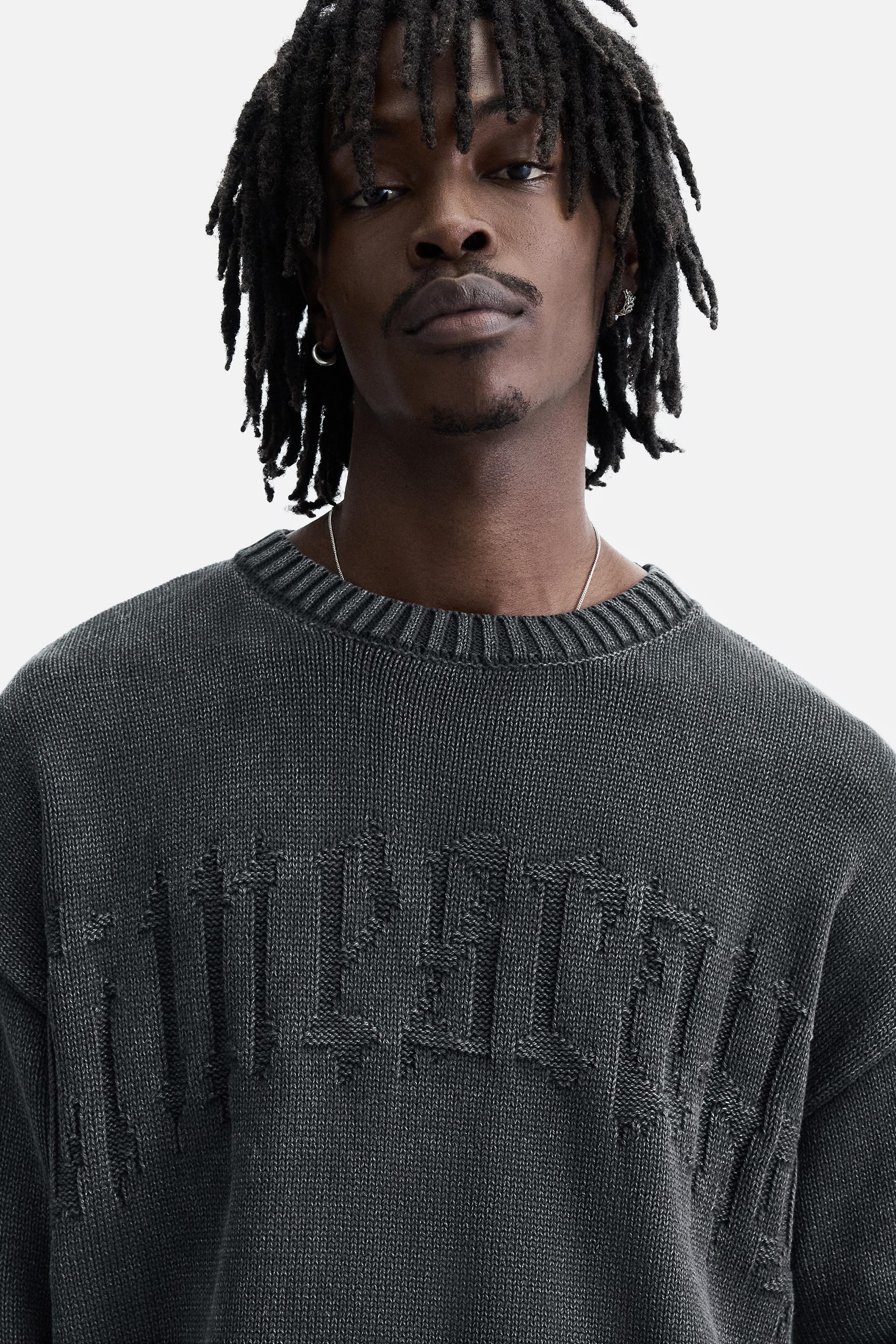 リザード ReZARD Logo Jacquard Knit Sweater （ブラック