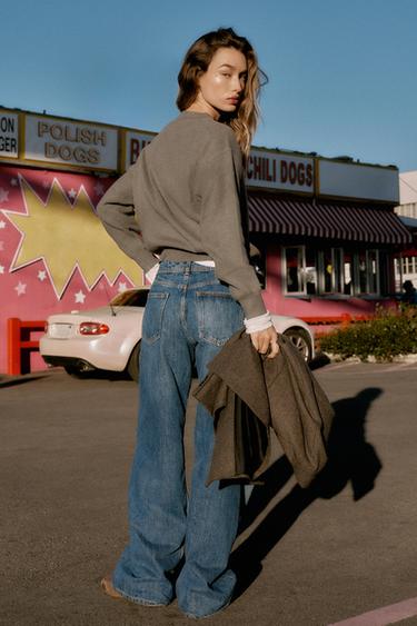 PULL EN MAILLE UNIE - Vison moyen de Zara - Image 4