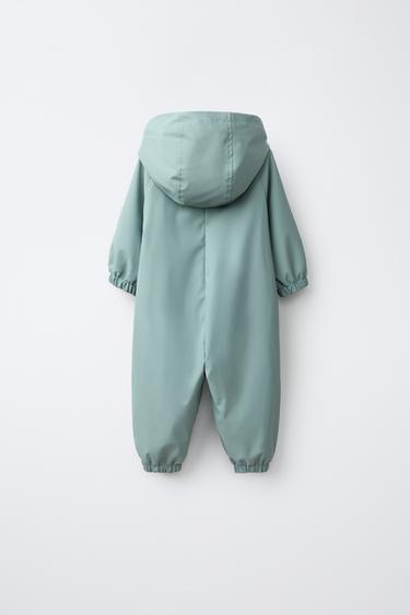WATER-RESISTANT RUBBERIZED DUCK JUMPSUIT — Blue / Gray 2