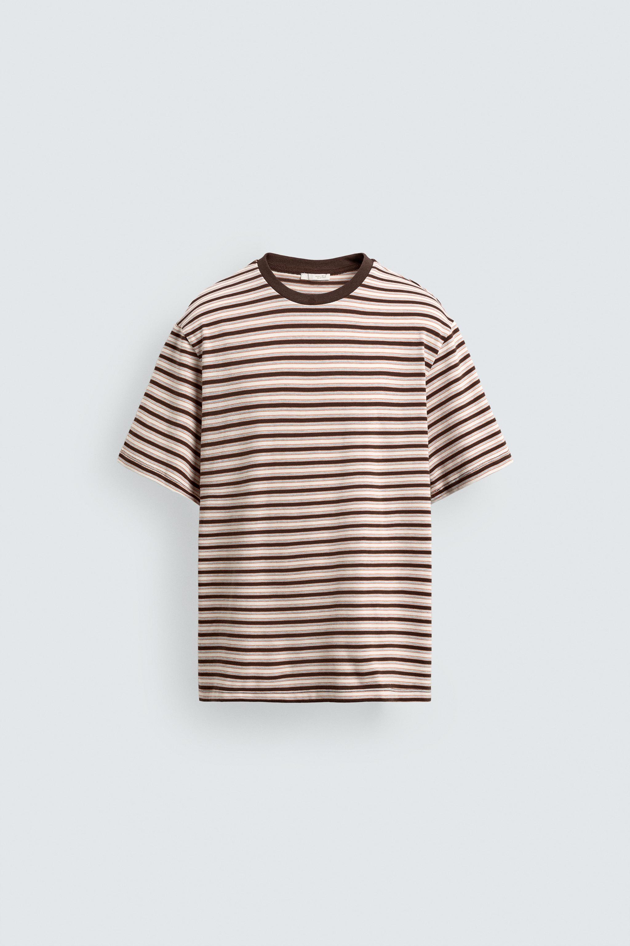 CONTRAST STRIPE JACQUARD T-SHIRT