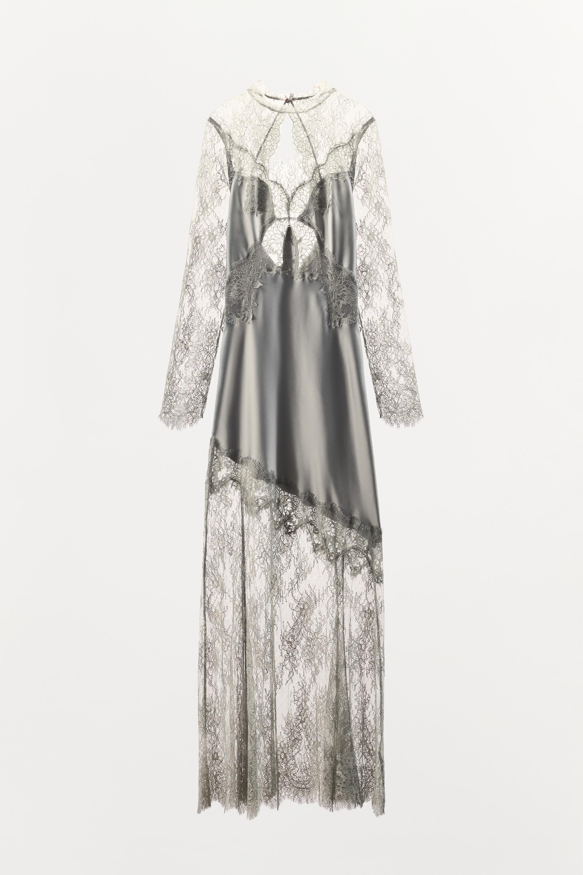 ZW COLLECTION SATIN EFFECT LACE DRESS