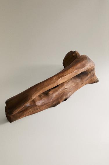 DECORATIVE WOODEN TRUNK - Light beige by Zara - Image 1