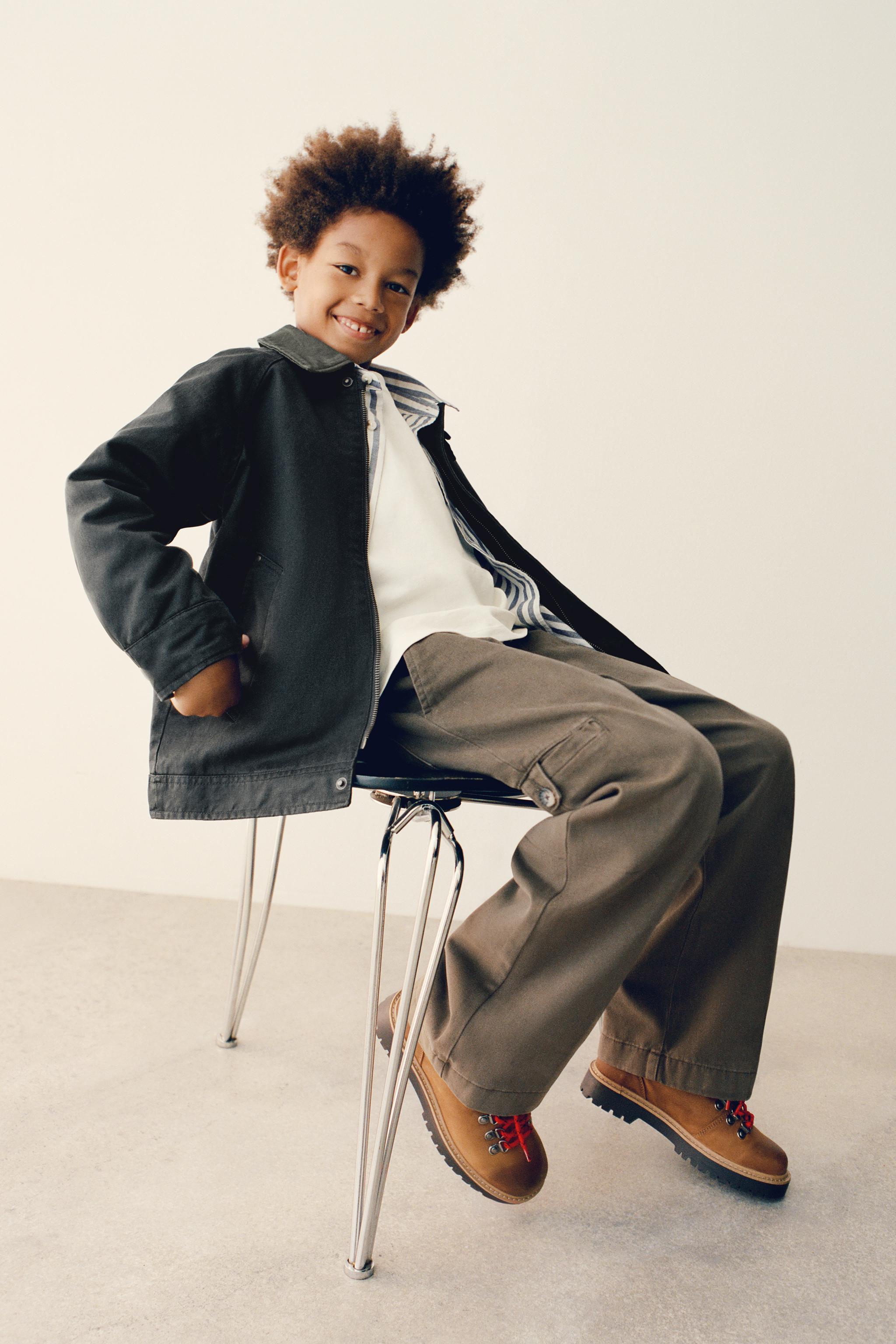 BLOUSON CIRÉ À COL CONTRASTÉ