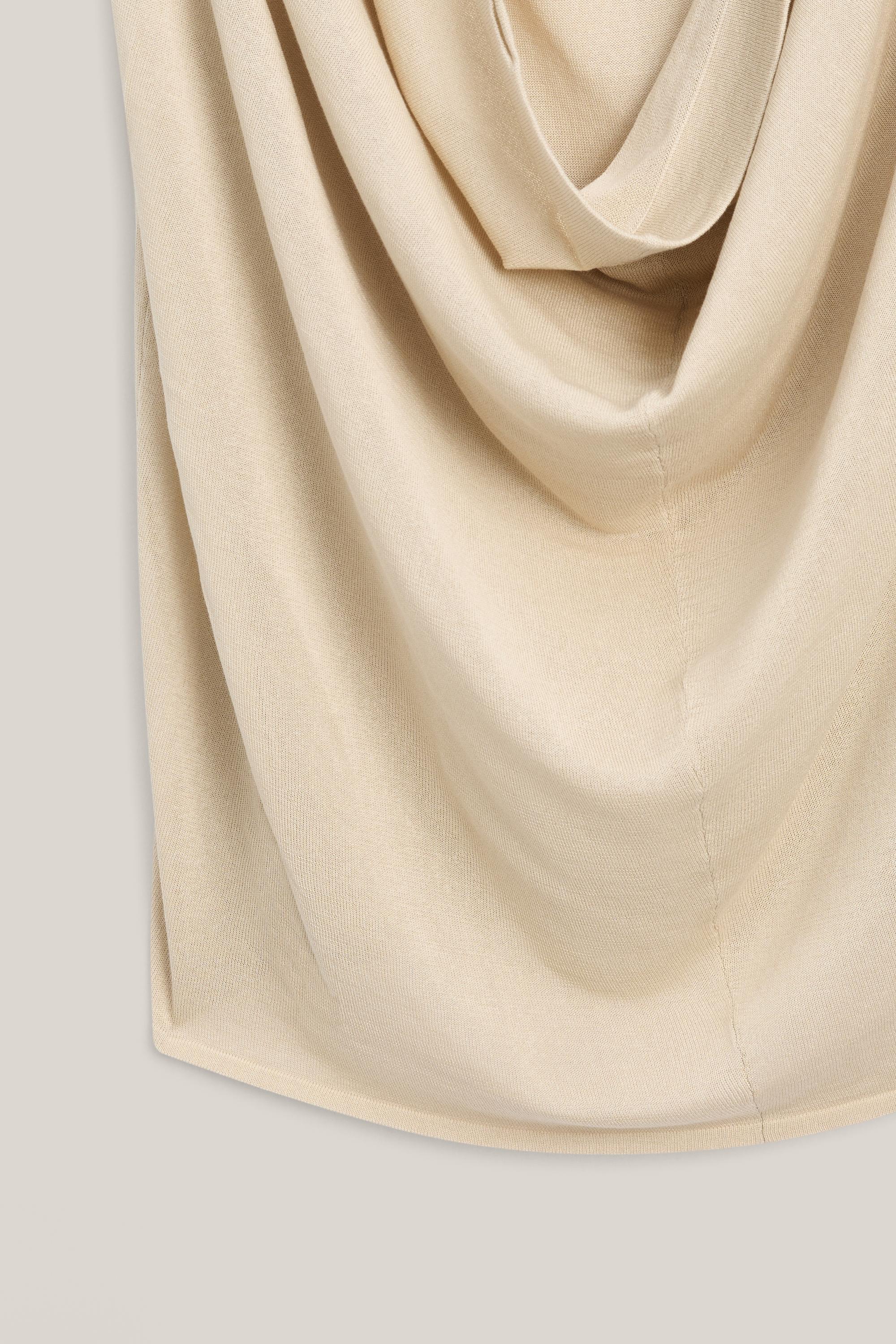 Silk blend top with cowl neckline - LIMITED EDITION