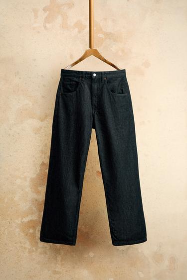 Zara LIGHTWEIGHT BAGGY FIT JEANS - Indigo