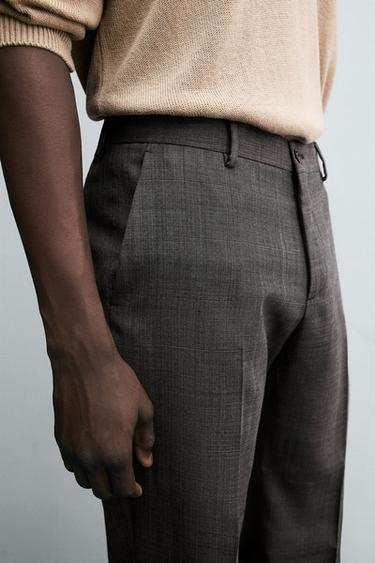 CHECK SUIT TROUSERS - brown vigore by Zara - Image 5