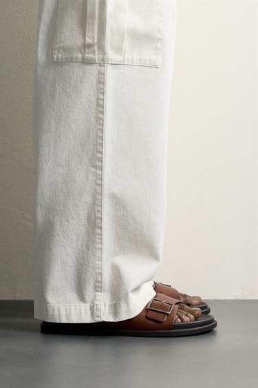 DOUBLE-STRAP SANDALS - Brown by Zara - Image 0