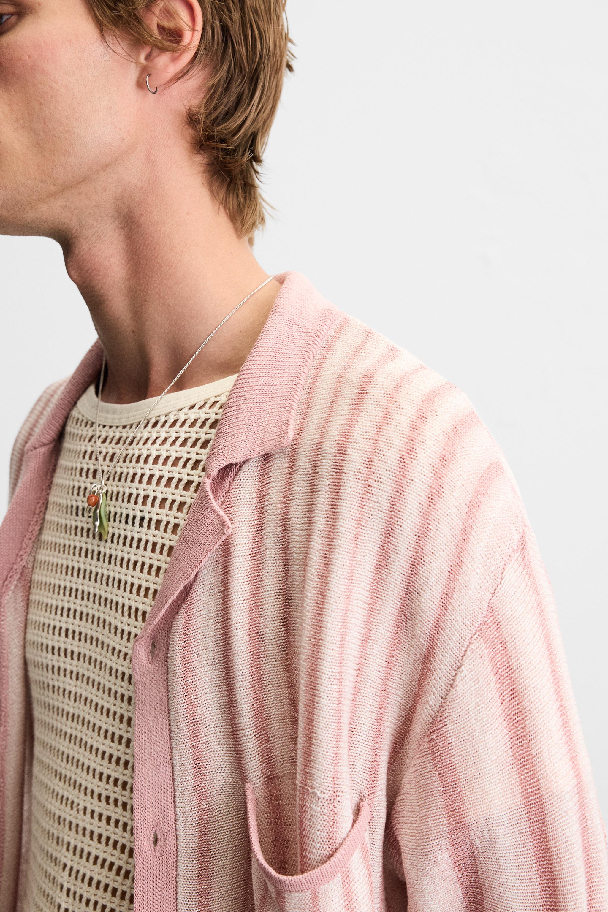 JACQUARD KNIT SHIRT - Dusty pink | ZARA United States