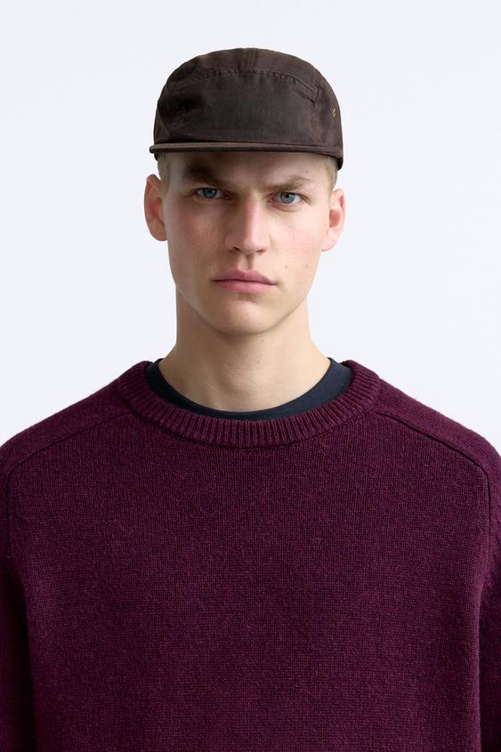 ШАПКА С КОЗИРКА С ПРОМАЗАН ЕФЕКТ - Кафяво | ZARA България / Bulgaria