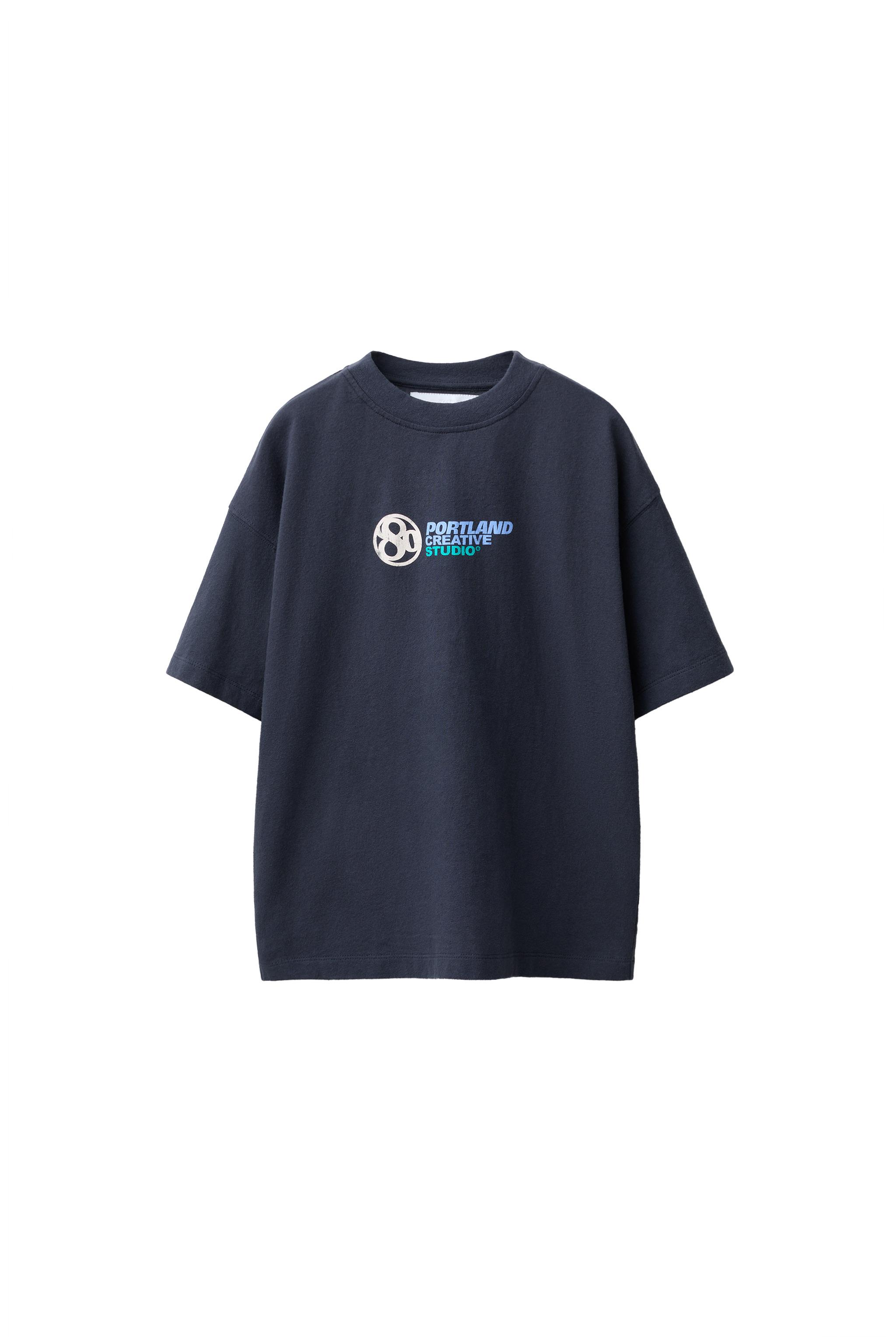 RAISED TEXT T-SHIRT - Blue | ZARA United States