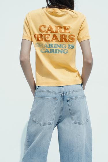 T-SHIRT EFFET DÉLAVÉ CARE BEARS™ - Jaune de Zara - Image 3