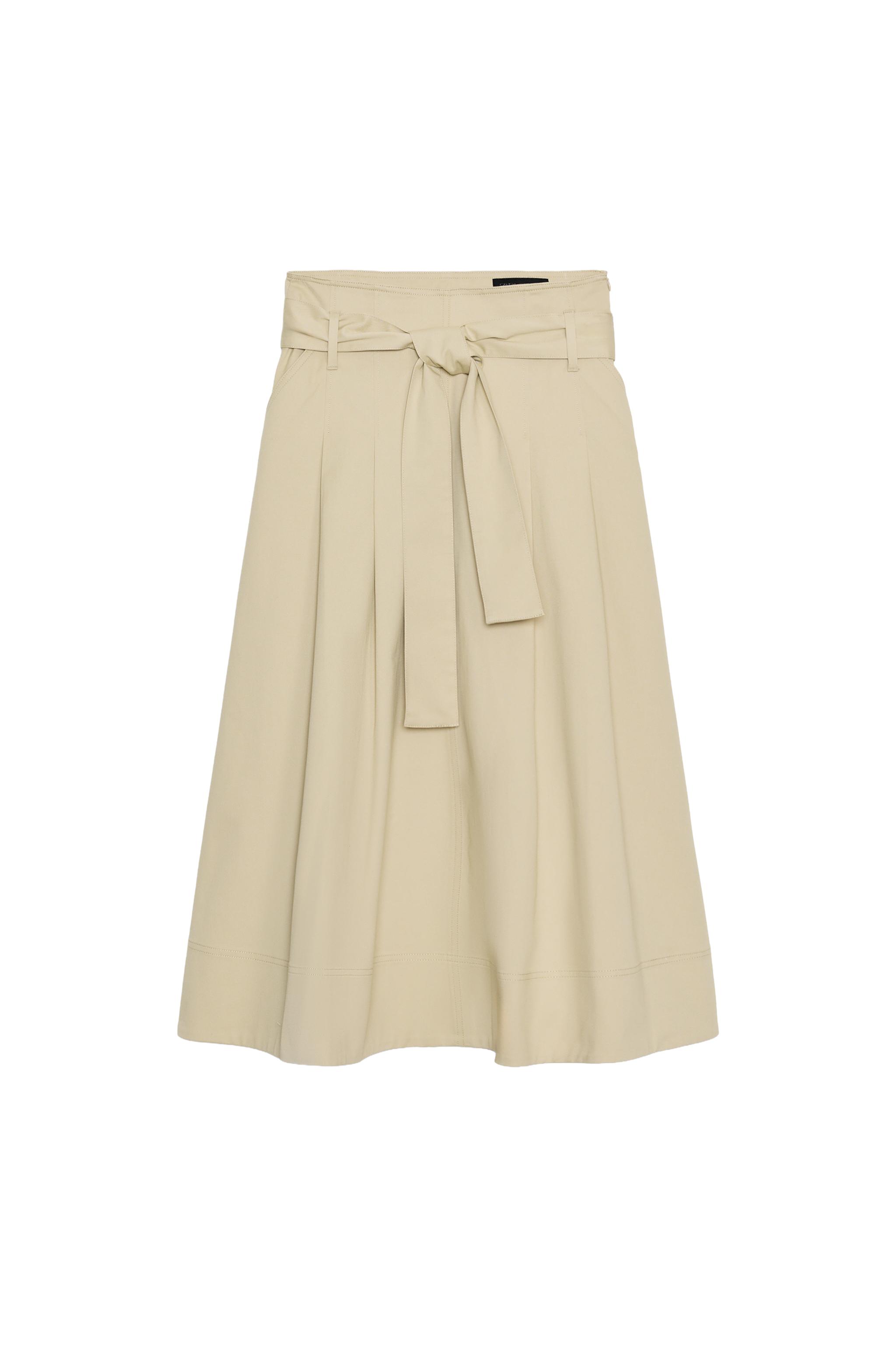 ZW COLLECTION BELTED MIDI SKIRT - Light camel | ZARA United States