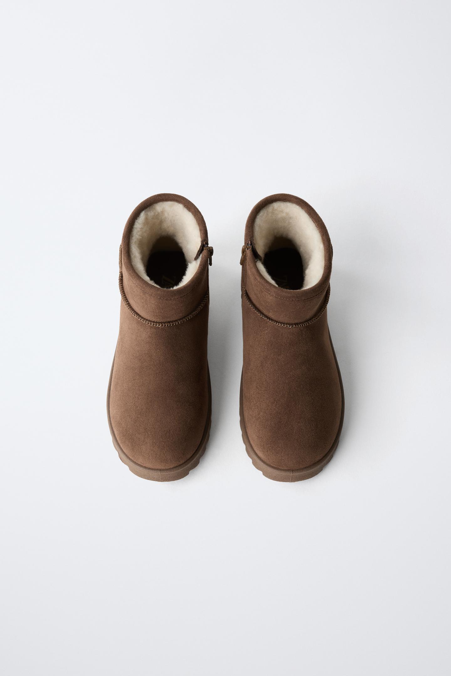 Детские ботинки Zara Lined Ankle, цвет: Коричневый — фото 4
