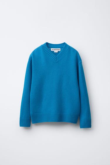 BENSIMON ® X ZARA WOOL AND CASHMERE JUMPER - Neon blue by Zara - Image 0