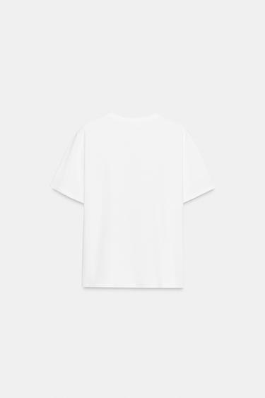 3D FLORAL T-SHIRT - White by Zara - Image 4