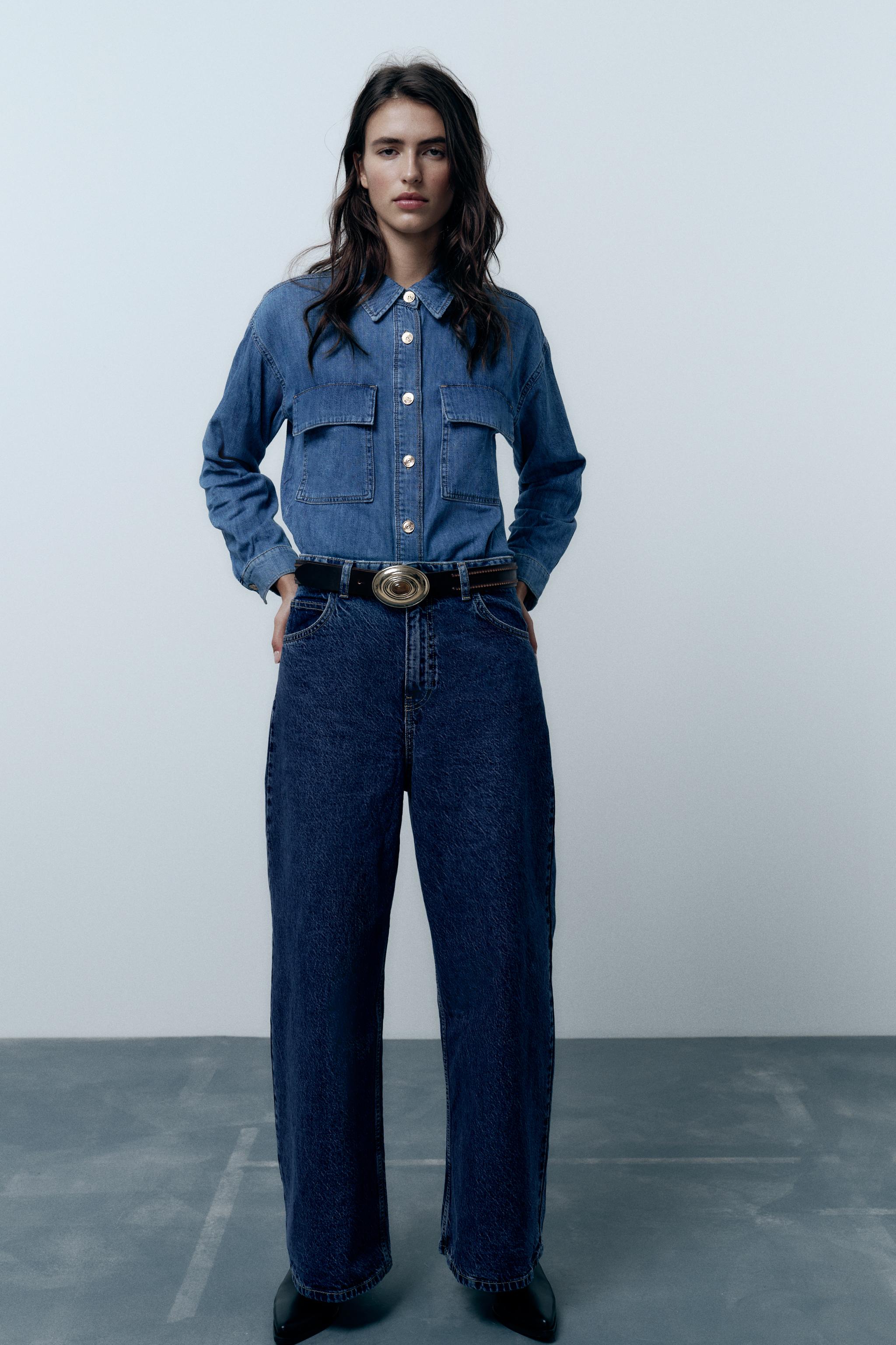 Zara denim shirt clearance womens