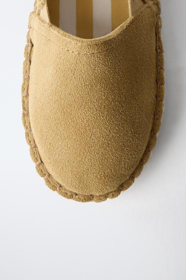 ESPADRILLE EN CUIR - Marron clair de Zara - Image 5