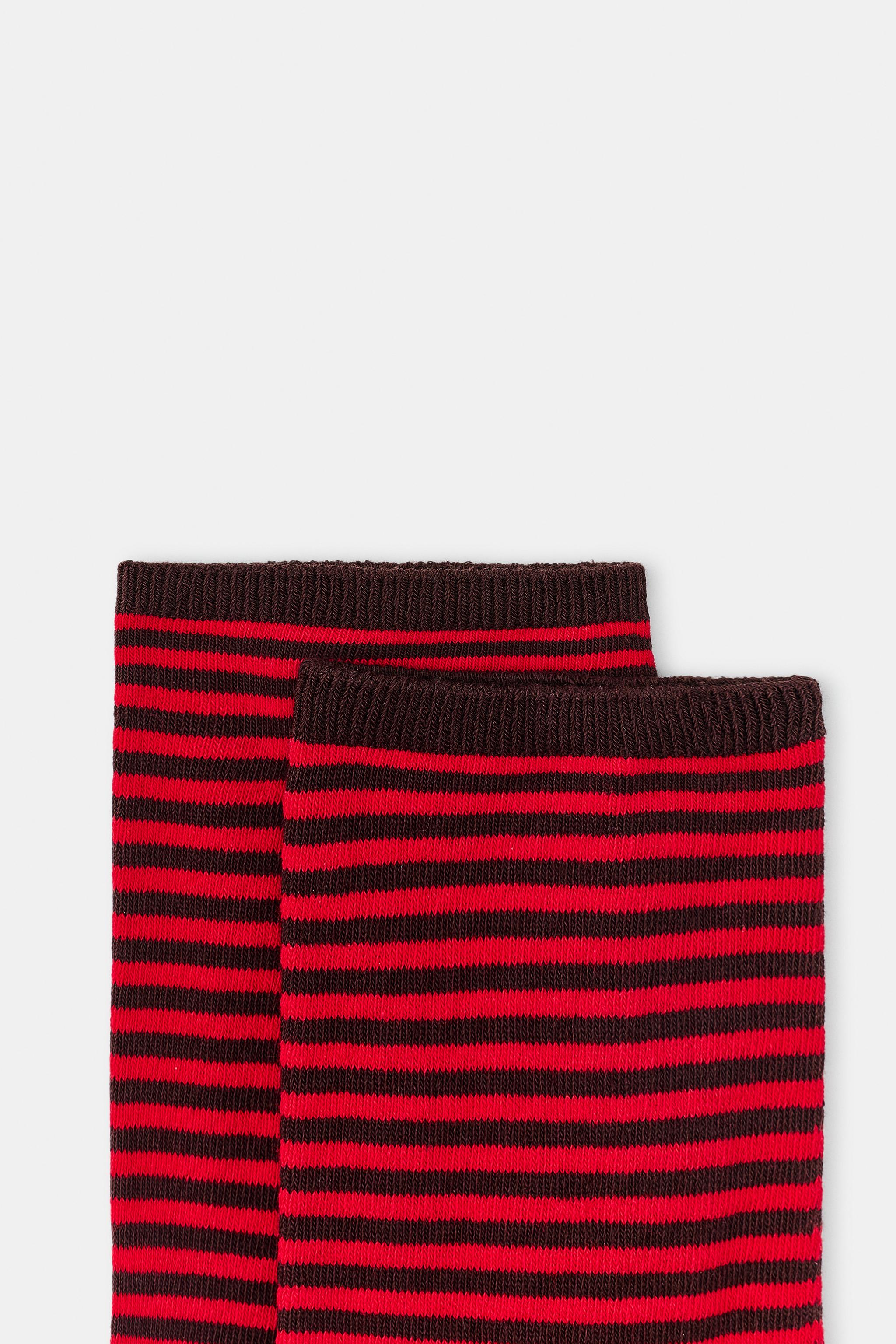 Zara ÇİZGİLİ JAKARLI ÇORAP görsel 6