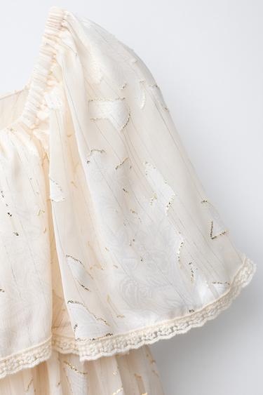 RUFFLED DRESS - Ecru by Zara - Image 2