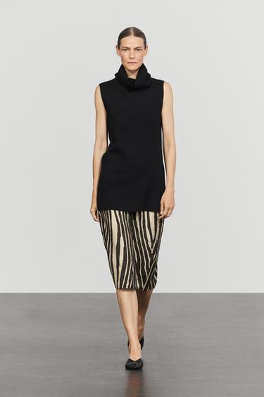 Zara Wool blend knit top - Black - Image 0