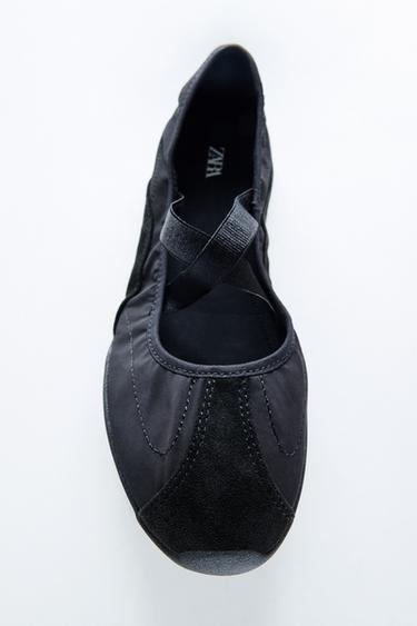 BALLERINES SPORT À BRIDES ÉLASTIQUES - Noir de Zara