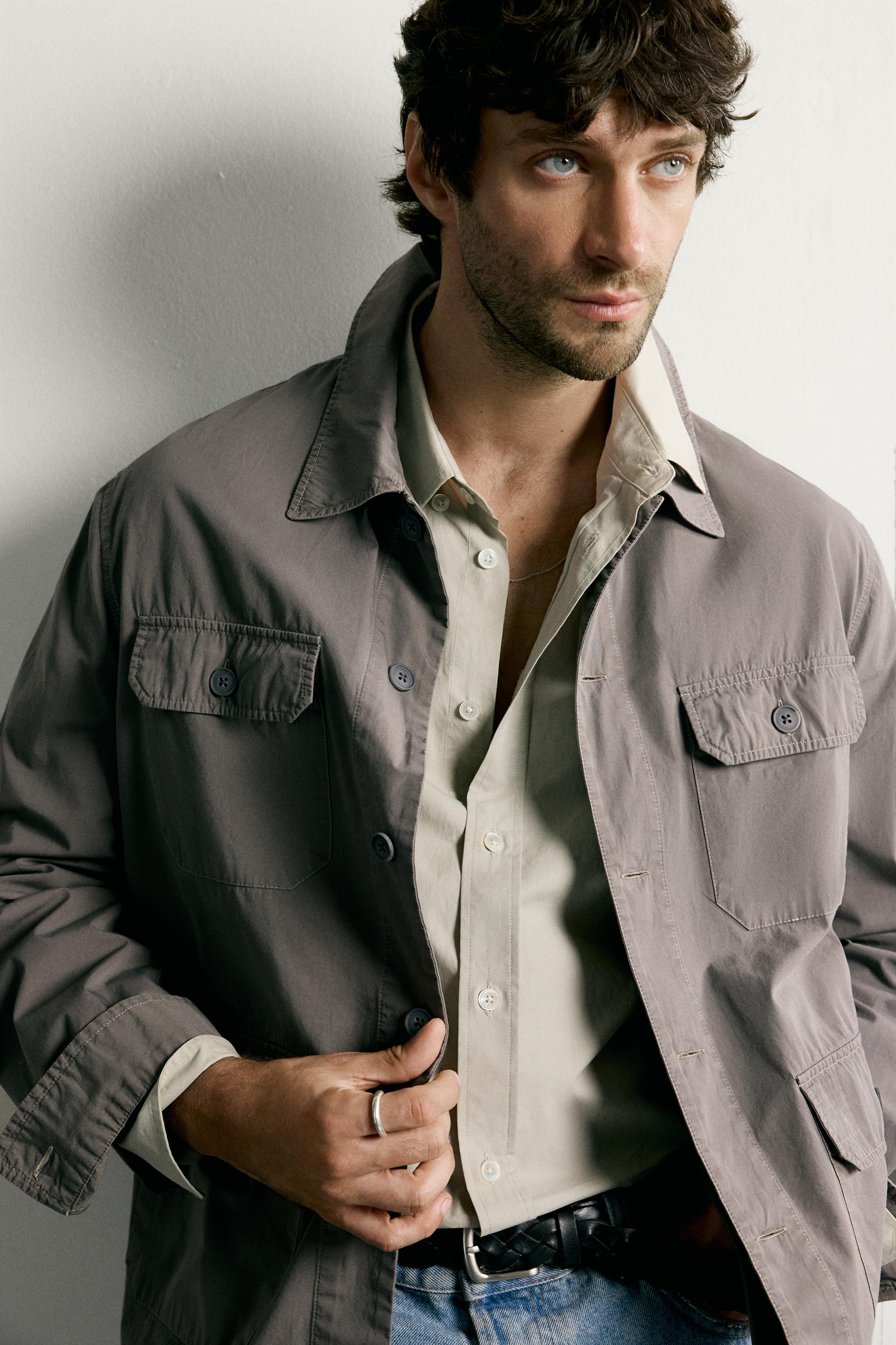 Zara LIGHTWEIGHT POCKET OVERSHIRT — фото 5