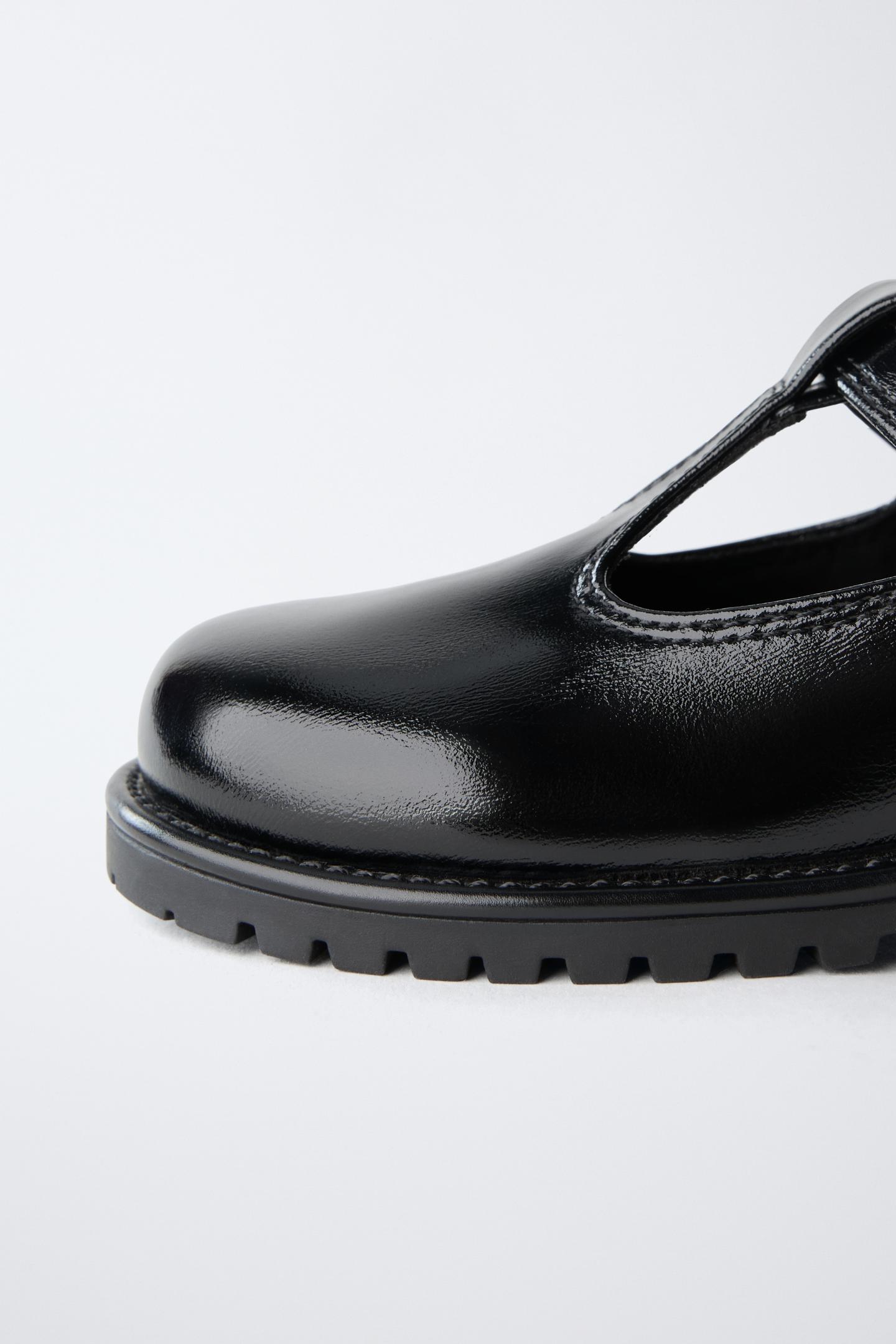 Обувь Zara T-STRAP Shoes для детей, цвет: Чёрный — фото 6