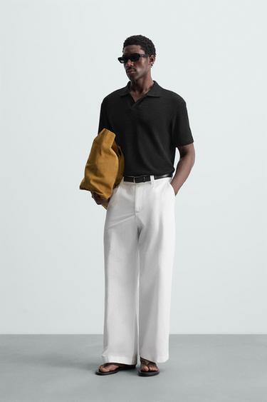 POLO JACQUARD GEOMÉTRICO - Negro de Zara - Imagen 0