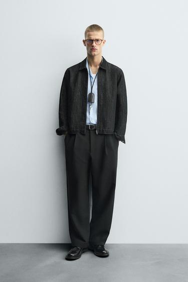 ΠΑΝΤΕΛΟΝΙ RELAXED FIT ΜΕ ΠΙΕΤΕΣ - Μαύρο του Zara - Εικόνα 0