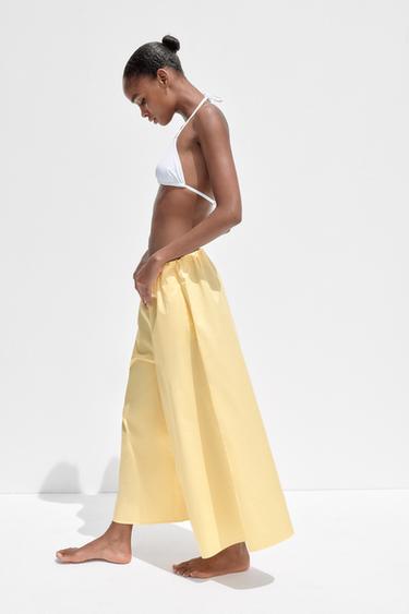 PANTALON JUPE-CULOTTE - Jaune de Zara - Image 3