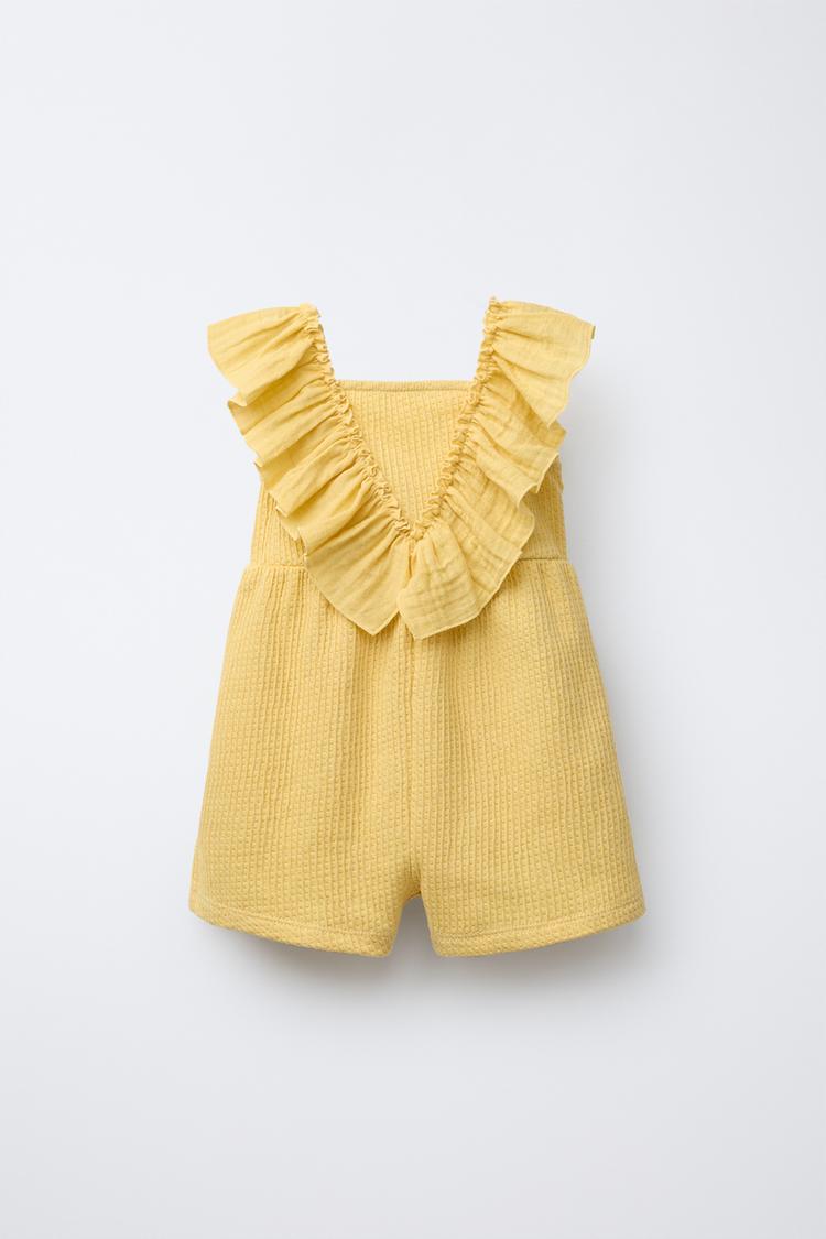 MONO CORTO ESTRUCTURA COMBINADO Mostaza ZARA Chile