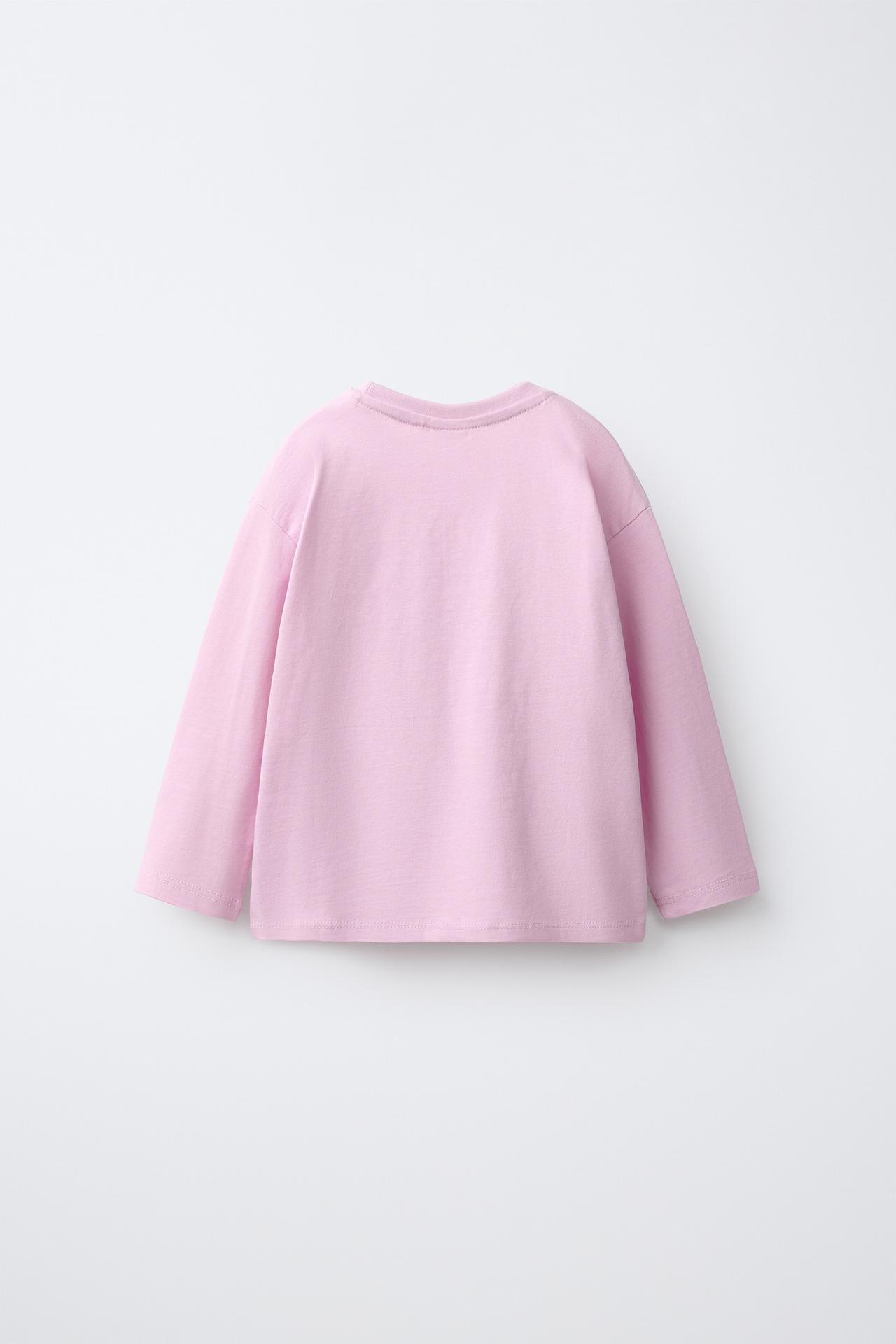 EMBROIDERED HEART T-SHIRT — Pink