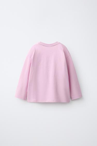 EMBROIDERED HEART T-SHIRT — Pink 2