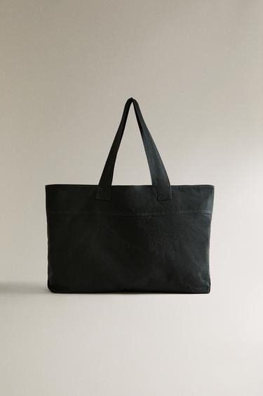 BAUMWOLL-STRANDTASCHE UNI - Grün / Blau von Zara