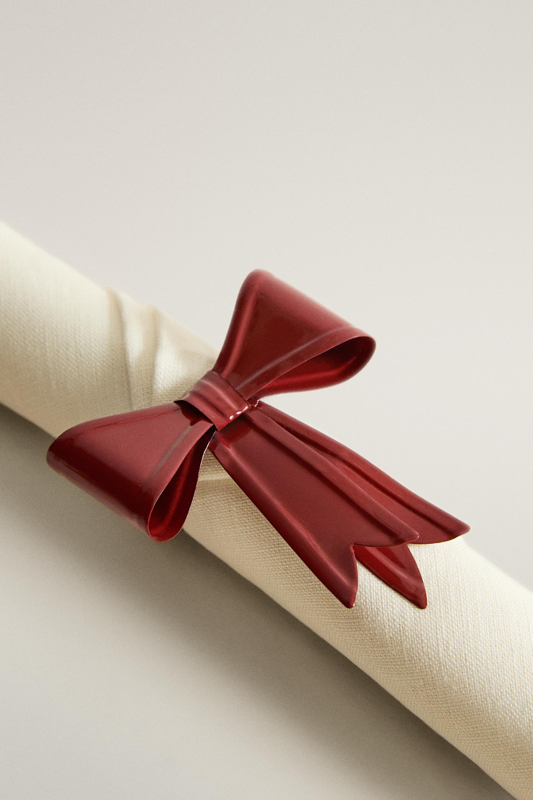 CHRISTMAS BOW NAPKIN HOLDER PACK (PACK OF 2)