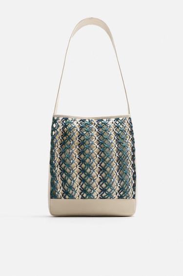 MACRAMÉ SHOULDER BAG - Multicoloured by Zara
