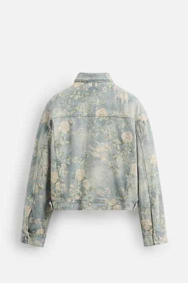 FLORAL PRINT DENIM JACKET - Multicoloured by Zara - Image 7