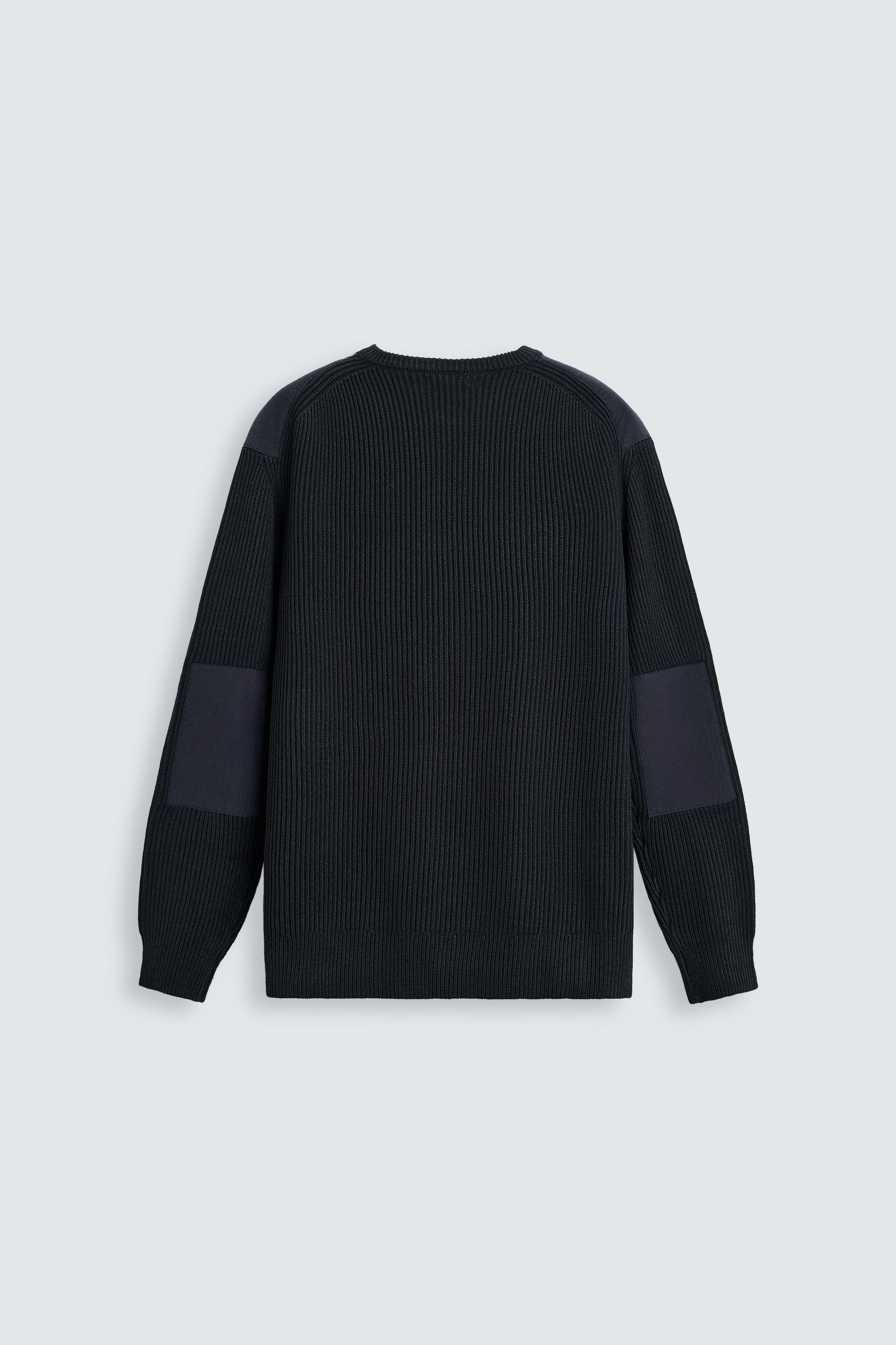 ★ZARA★ SWEATER WITH MATCHING PATCHES MATCHING PATCH SWEATER - Navy blue | ZARA United States