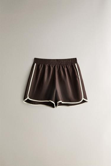 스포츠 숏 팬츠 - Zara의 브라운 - 이미지 0